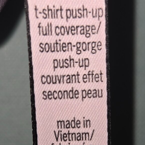 Victoria's Secret Bra 38C T-Shirt Push Up Full Coverage Lace Racerback Mauve - Picture 4 of 4